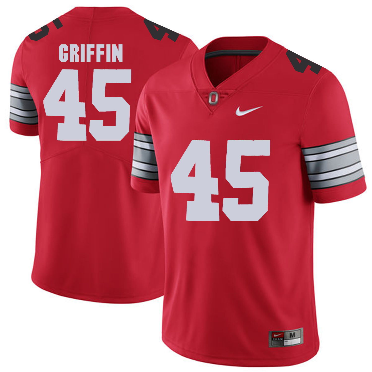 Men Ohio State #45 Griffin Red Customized NCAA Jerseys->customized ncaa jersey->Custom Jersey